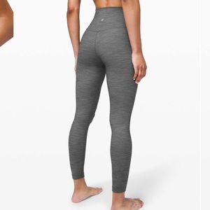 Lululemon Align Pant 25” Size 2 Mini Heathered Herringbone Heathered Black